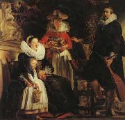 The Artist and His Family in a Garden Jacob Jordaens